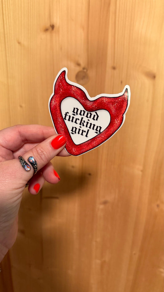 Good F*cking Girl Bookish Sticker/ booktok/ bookish merch/ handmade/ kindle accessories/ book accessories/ villain era/ morally grey